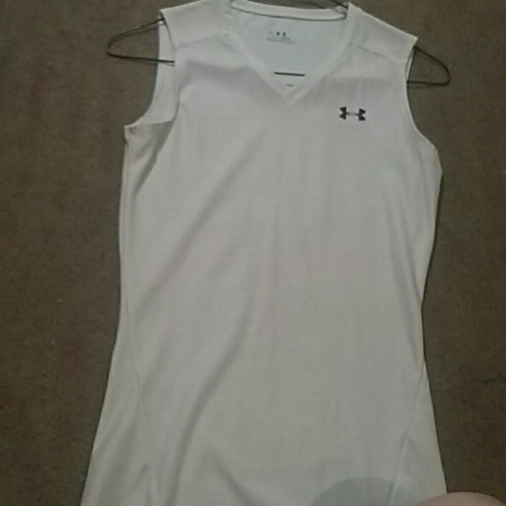 Mens Under Armour White Tank Top Size Medium